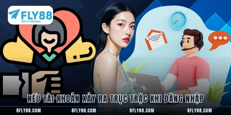 Nếu tài khoản xảy ra trục trặc khi đăng nhập